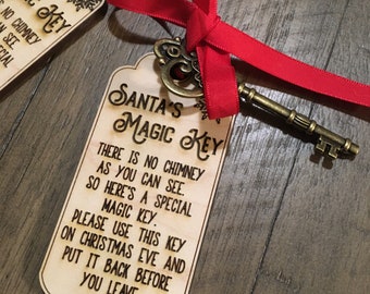 Magic Santa key, Santa key, magic key, stocking stuffer for kids