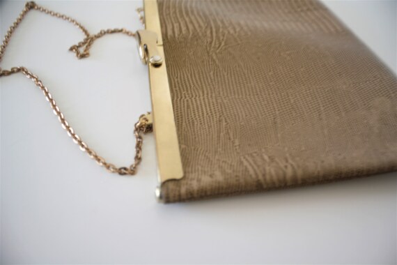 snake print purse, snake print clutch, vintage sn… - image 4