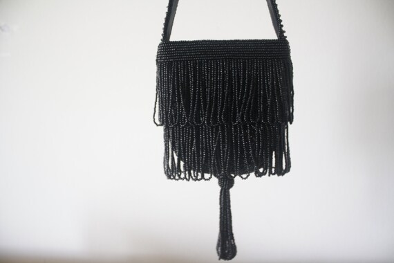 Beaded mini purse, beaded vintage purse, bead purs