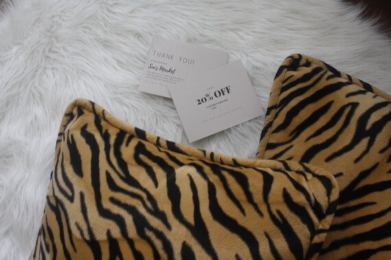Animal Print Pillows Animal Plush Pillow Tiger Print Etsy