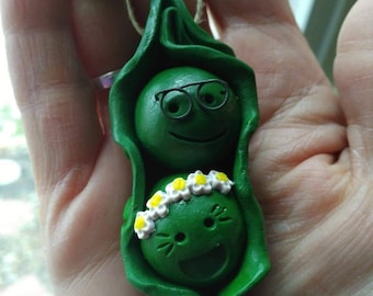 CUSTOM Peas in a Pod Ornament. Personalized