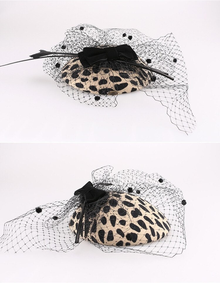 Fascinator Leopard Fascinator Tea Party Hat Cocktail Hair Etsy