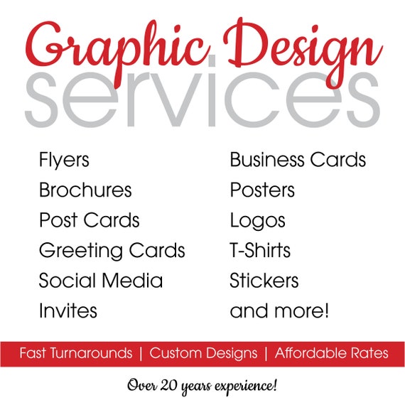 Custom Graphic Design Services Graphic Designer Logo Flyer Etsy