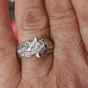 14K .40 Ctw Diamond Engagement Ring White Gold.Whitehouse Patented 3.3 Gr Sz6.5