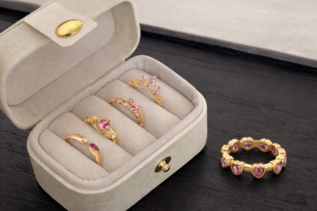 Travel Rings Set Passenger Princess Gold Luxe Set – 5 Rings + Travel Case - Etsy