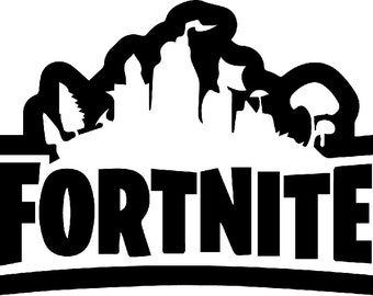 fortnite vinyl sticker - fortnite logo clipart black and white
