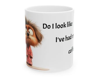 Funny Ceramic Mug, Ideal Gift for Coffee Lovers, Humorous Drinkware for Home Office, Unique Birthday Present, Great for Holidays