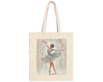 Bolsa de mano con ilustración de bailarina de ballet / Ilustración de danza vintage