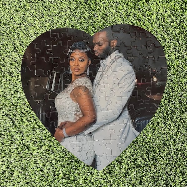 Other | Valentines Day Gift Heart Shaped Puzzle Custom Photo Puzzle 74 Pieces