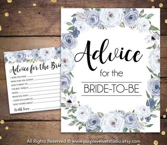 Party Favors &amp; Games Party Games Dusty Blue Floral Bridal Shower 005 ...