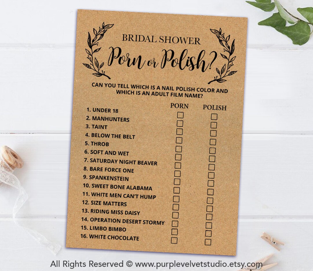 Printable Bridal Shower Games Printable Rustic Bridal Shower Games Porn ...