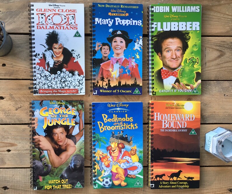 Recycled Disney VHS Notebook Live Action Etsy