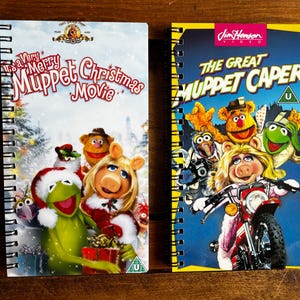 Recycled/Upcycled Vintage Muppets VHS Cover Notebook