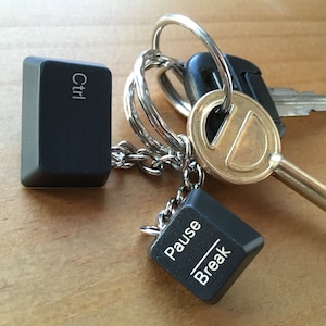Recycled/Upcycled Keyboard Tile Keyring