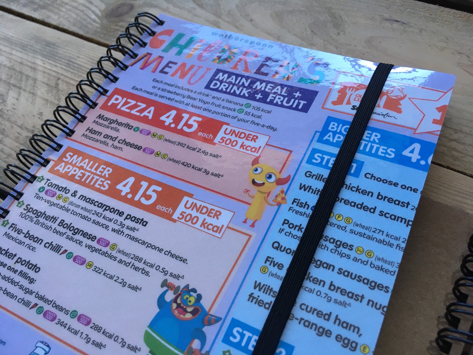 Recycled Childrens Food Menu Notebook Wetherspoons Etsy