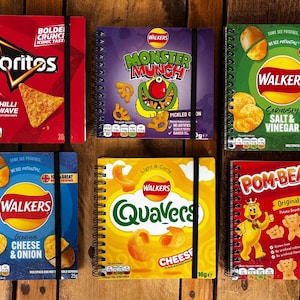 Libreta de papas fritas recicladas/recicladas - Walkers, Quavers, Kettle Chips, McCoys, etc. imagen 1