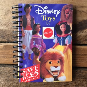 Recycled/Upcycled Retro Disney VHS Leaflet - Disney Mattel Toys Mini Catalogue
