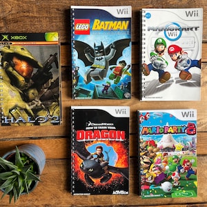 Recycled/Upcycled Video game Manual Notebook- Nintendo, Sonic, Mariokart, Etc