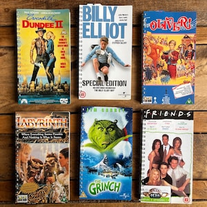 Recycled/Upcycled VHS Notebook - Grinch, Friends, Sound of Music Etc