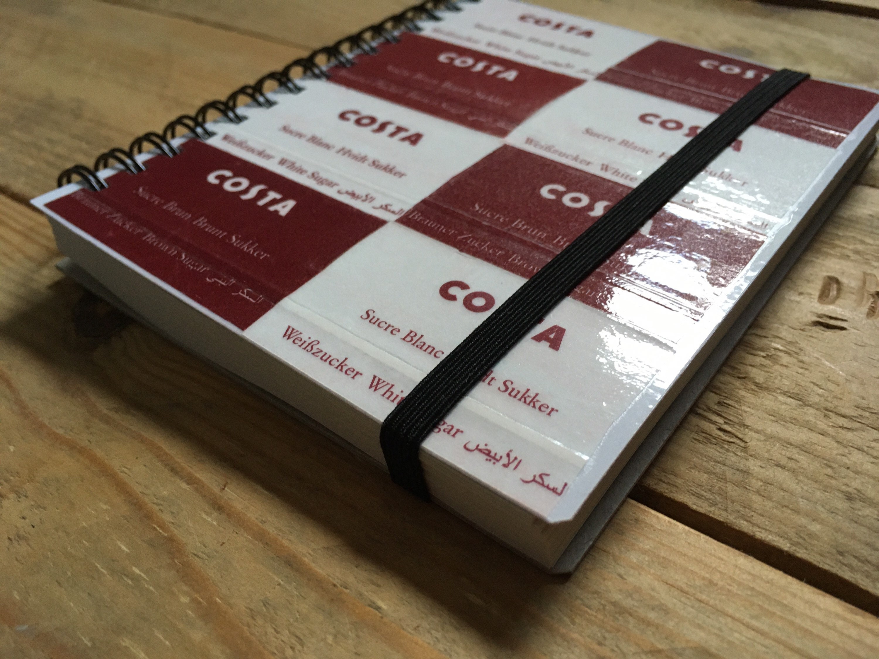Upcycled/recycled Costa Coffee Sugar Sachets Notebook Etsy UK
