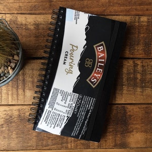Recycling/Upcycling Plastik Creme Topf Notizbuch - Irish Cream Liqueur