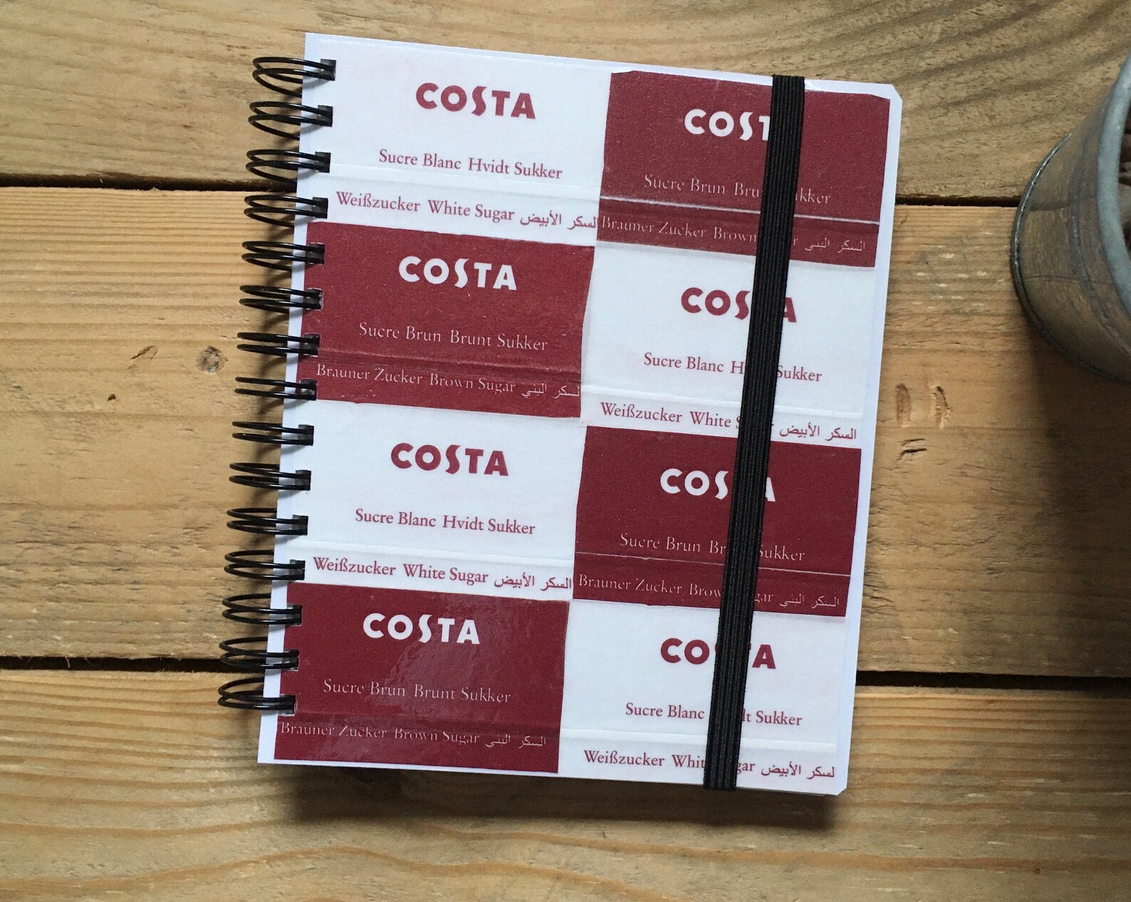Upcycled/recycled Costa Coffee Sugar Sachets Notebook Etsy UK