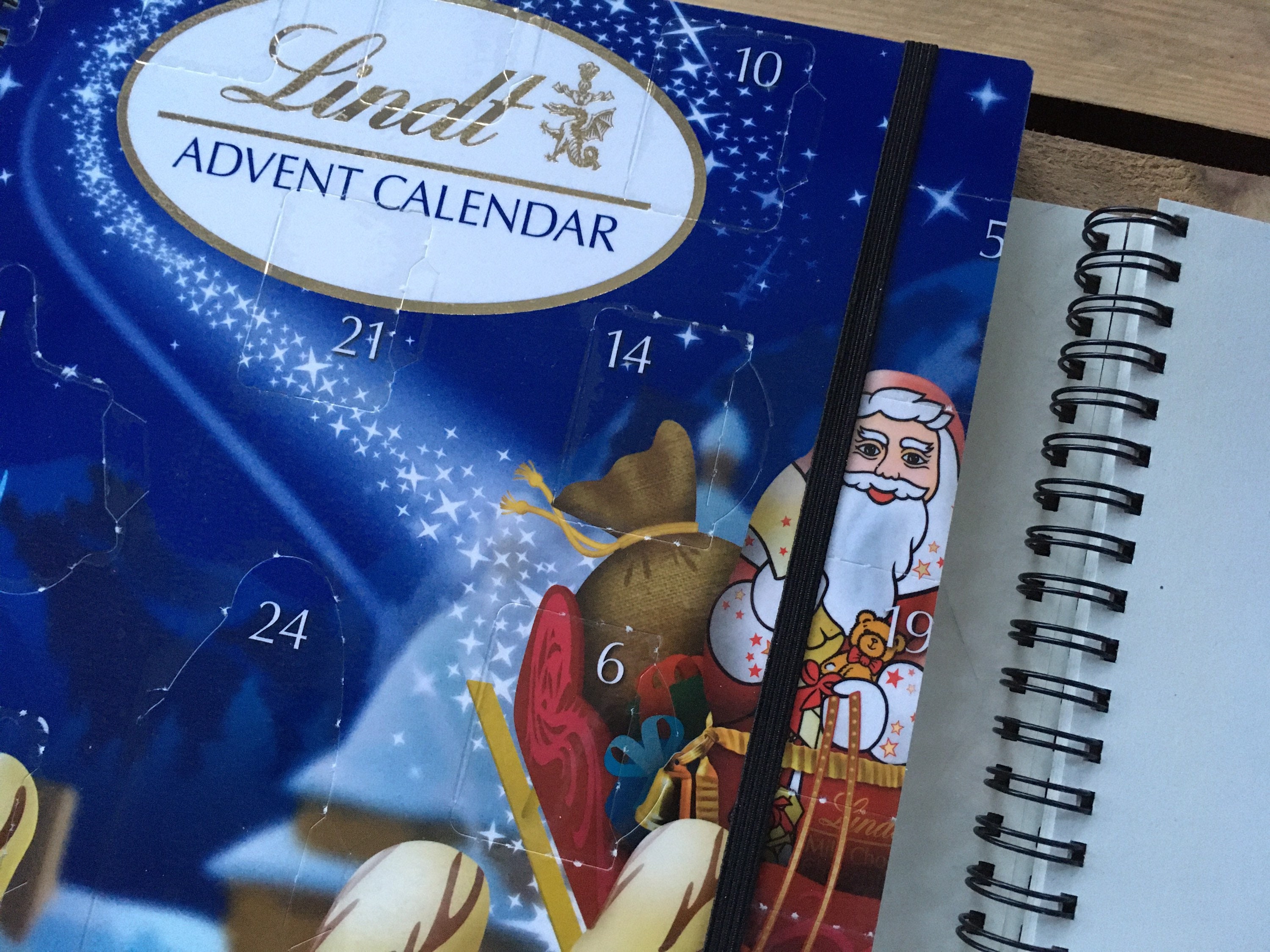Recycled Chocolate Advent Calendar Notebook Lindt Etsy