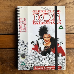 Recycled/Upcycled Retro Disney VHS Cover Notebook - Disney’s 101 Dalmatians live action