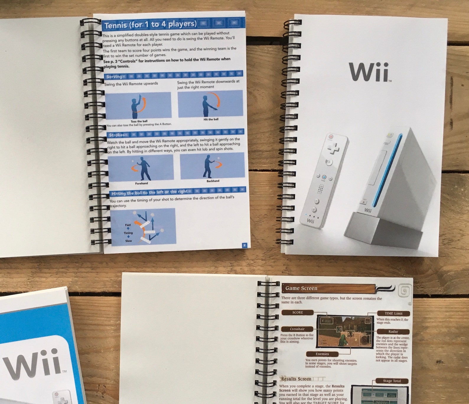 Recycled Nintendo Wii instruction Manual/Leaflets Notebook Etsy