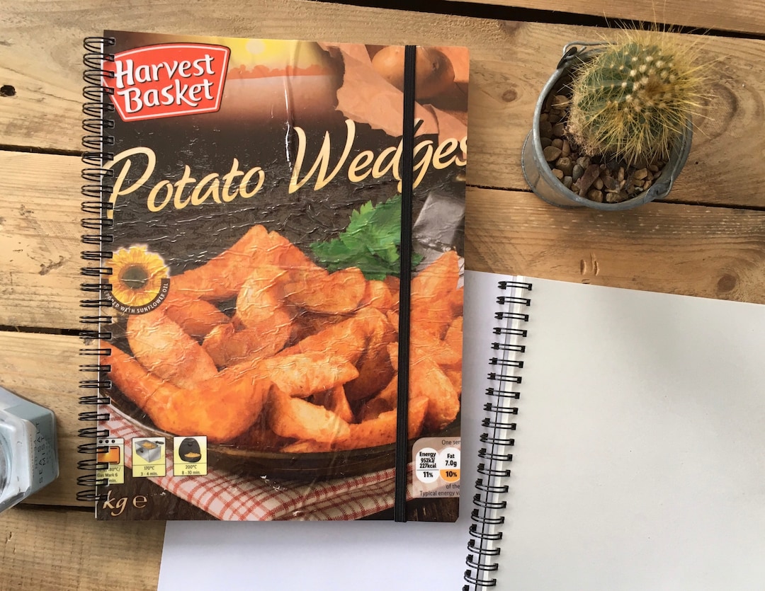 Recycled/upcycled Lidl Potato Wedges Notebook Etsy