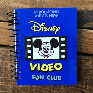 Recycled/Upcycled Retro Disney VHS Leaflet - Mickey’s Video Club