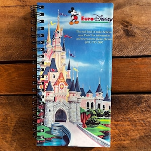 Recycled/Upcycled Retro Disney VHS Leaflet - Euro Disney/ Disneyland Paris