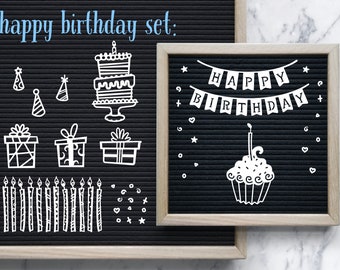 Happy Birthday! -- Letterboard Accessories for a Birthday Party