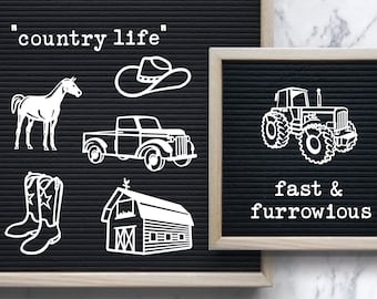 RANCH LIFE HORSES COWBOYS BUMPER STICKER DECAL FARM COUNTRY TRACTOR EQUESTRIAN
