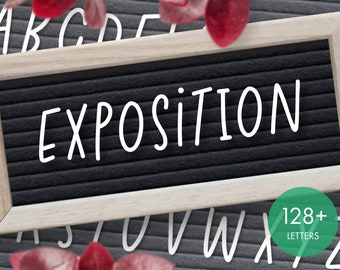 Letterboard Letters -- Exposition Letterset -- UPPERCASE letter board font
