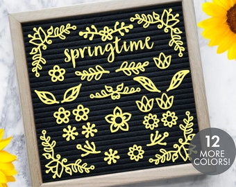 Custom Colors - Springtime -- Felt Letter Board Accessories / Theme
