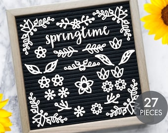 Springtime -- Felt Letter Board Accessories / Theme