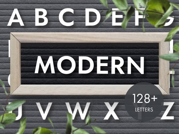 Letterboard Letters Modern Letterset UPPERCASE Letter - Etsy