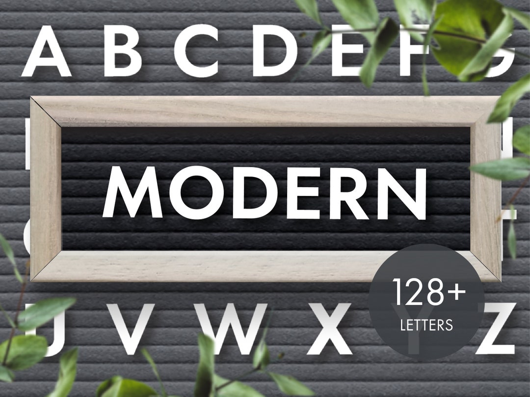 Letterboard Letters Modern Letterset UPPERCASE Letter Board Font Etsy