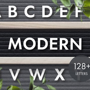 Letterboard Letters -- Modern Letterset -- UPPERCASE letter board font