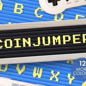 Custom Color - Letterboard Letters - Coinjumper Video Game Letterboard Set