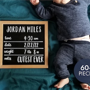 Newborn Hospital Birth Announcement Letterboard Accessories - Board not included