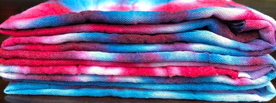 tie dye muslin blanket