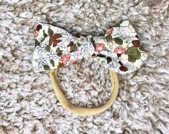 Baby Headband, Newborn Headband, Baby Bow Headband, Baby Girl Headband, Baby Nylon Headband, Nylon Headband, Fall Floral Baby, Fall Baby