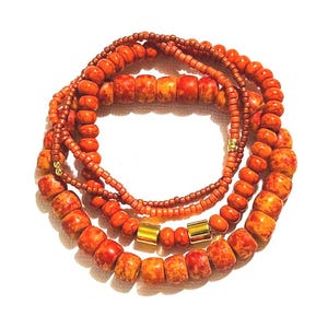 University of Texas Longhorns colored beaded bracelet