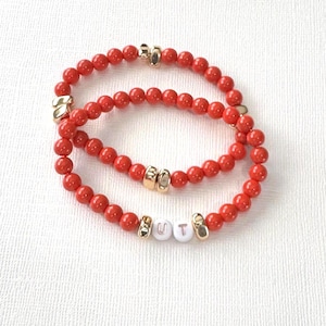 University of Texas longhorn beaded bracelet