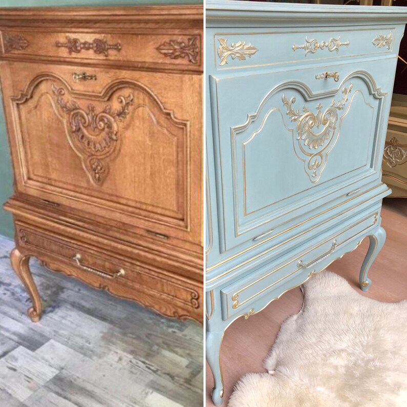 SOLD OUT Vintage French Furniture, Antique Bar Hand Painted