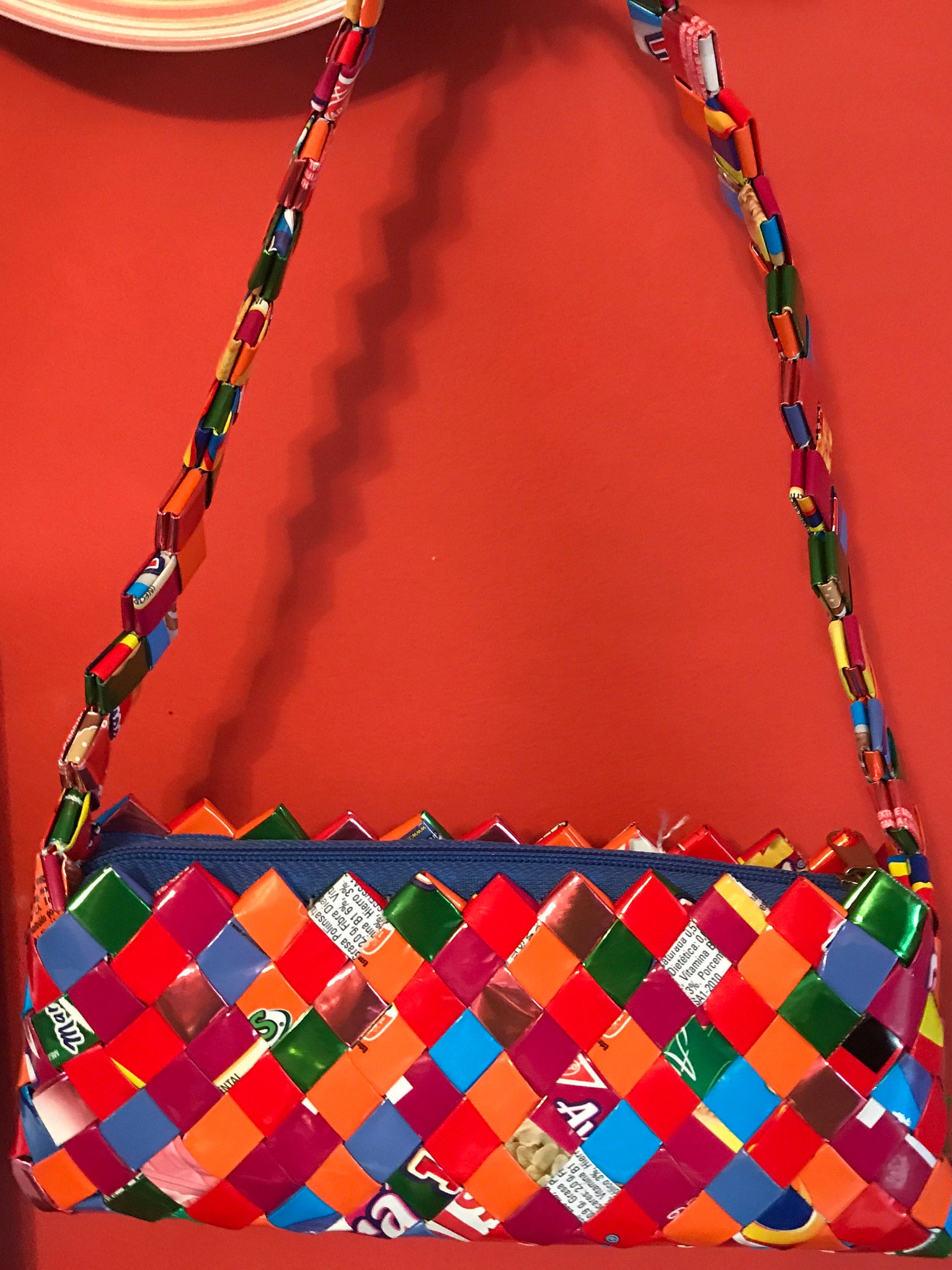 Small recycled bubble gum wrapper handbag Etsy