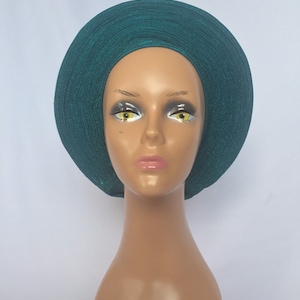 Auto gele Aso Oke / Ready to wear auto gele / African headwrap / Nigerian Headwrap / Pre-tied