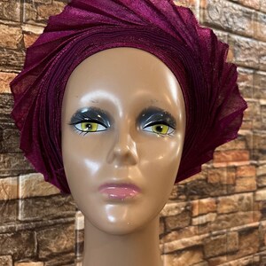 Fan autogele / ready to wear autogele / pre-tied gele / African headwrap / Nigerian fashion